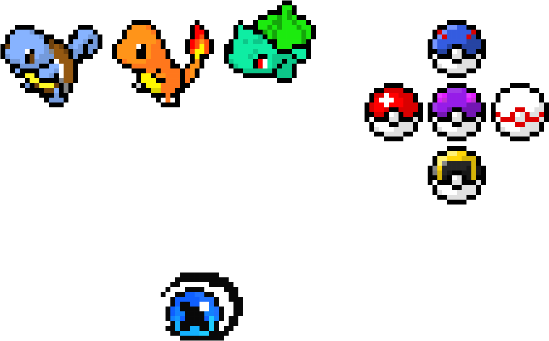 Pokemon1 - Pixel Art (1230x760), Png Download