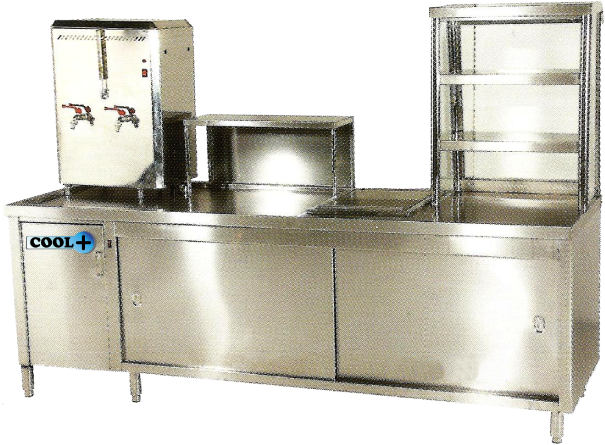 Stainless Steel Burger Stall (614x600), Png Download