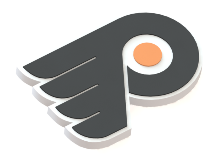 Temporary 3d Printed Philadelphia Flyers Logoryšard - Circle (667x500), Png Download