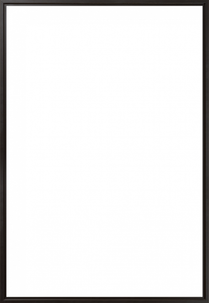 Black Floater Frame - Plain Line Border Design (692x1000), Png Download