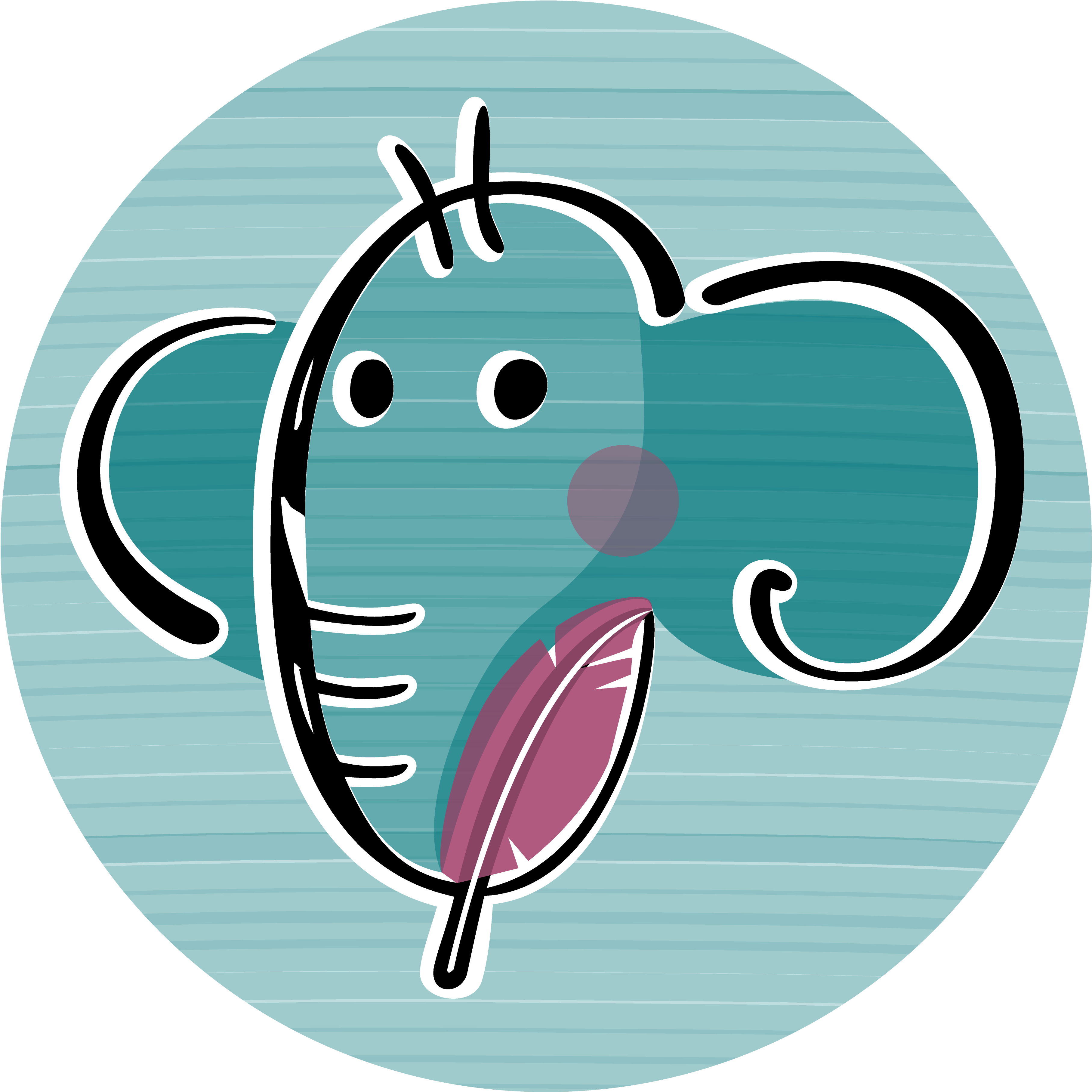 Elephant Feather Creative's Artist Shop Elephant Feather - Illustration (3713x3723), Png Download