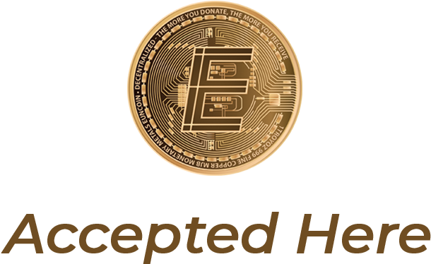 Gold Accept Here - Coin (1000x527), Png Download