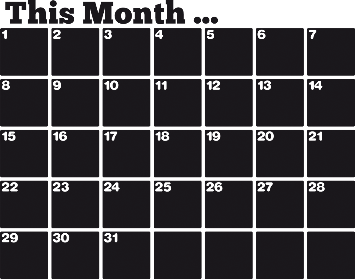 Chalkboard English Organizer Calendar - Number (1200x946), Png Download