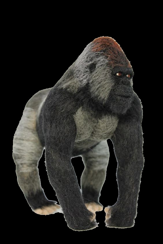 Png Images - Monkey - Felted Sculpture (564x846), Png Download