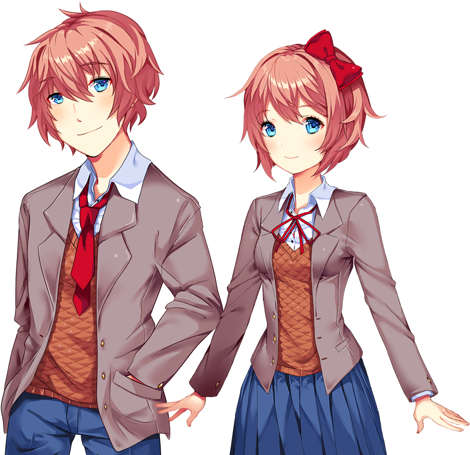 Satori/sayoriteaser - Doki Literature Club Sayori (1049x960), Png Download