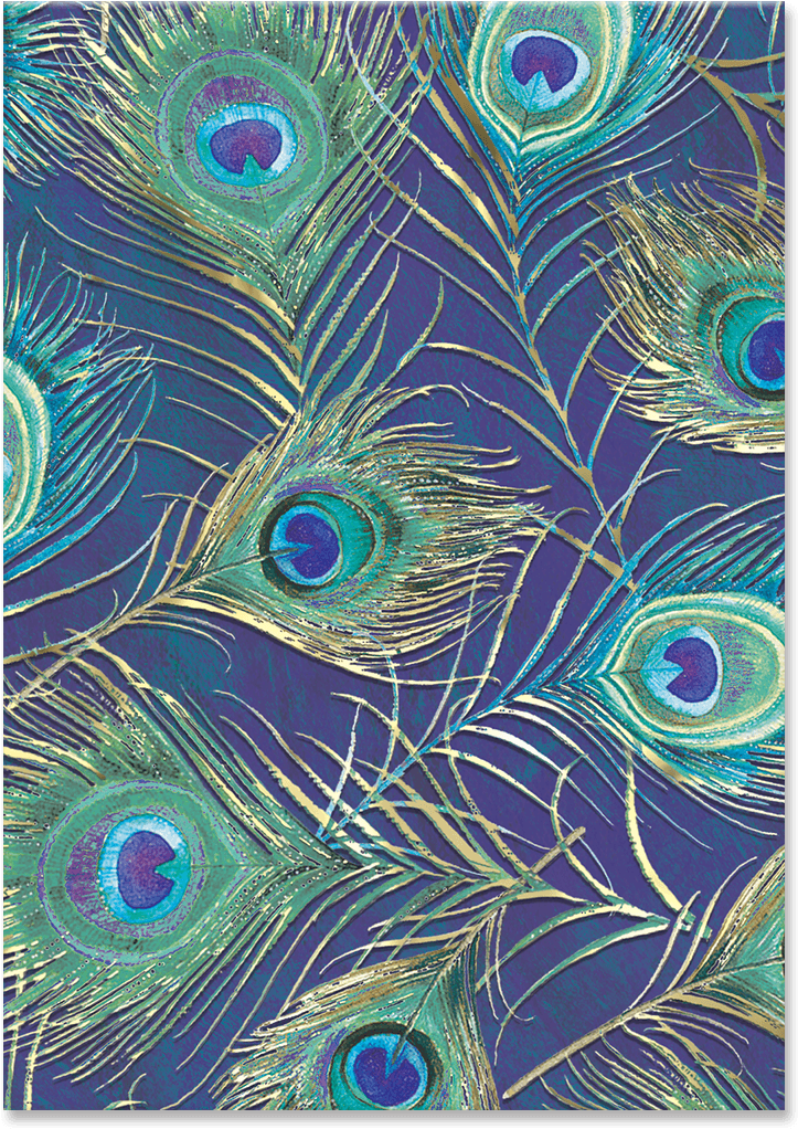 Peacock Feather Pouch Note Cards - Motif (1200x1200), Png Download