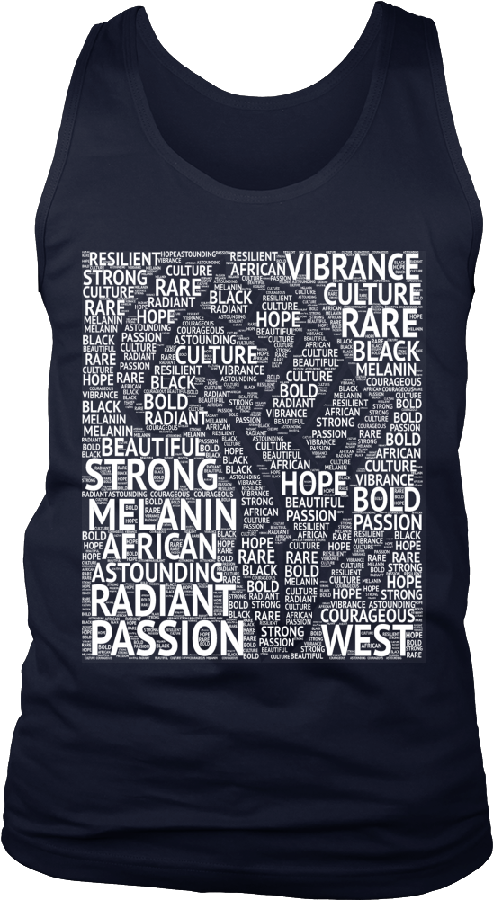 Black And Proud Unisex Tee - Active Tank (1000x1000), Png Download