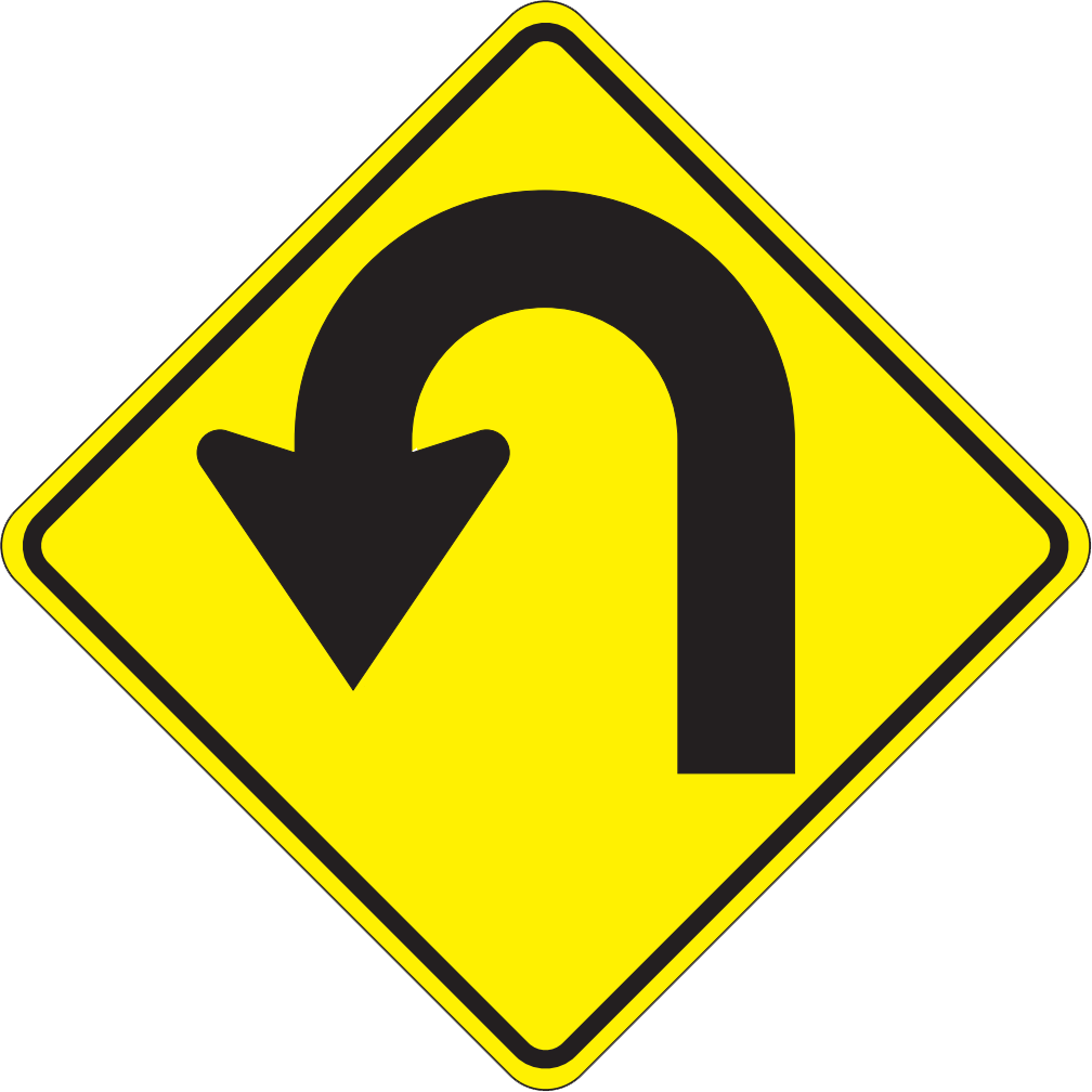 Sorry, Wrong Way - Road Signs U Turn (1008x1008), Png Download