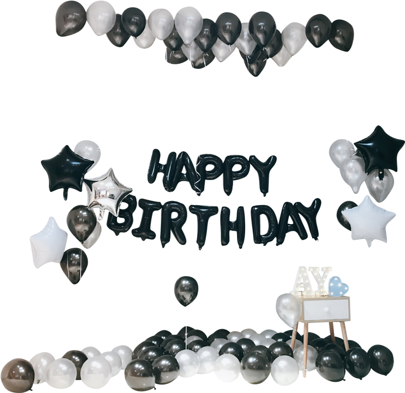 Lightbox Moreview - Black Themed Birthday Party (800x800), Png Download