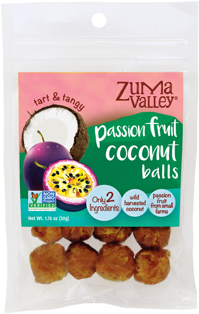 Zuma Valley® Passion Fruit & Green Mango Coconut Balls - Zuma Valley (470x694), Png Download