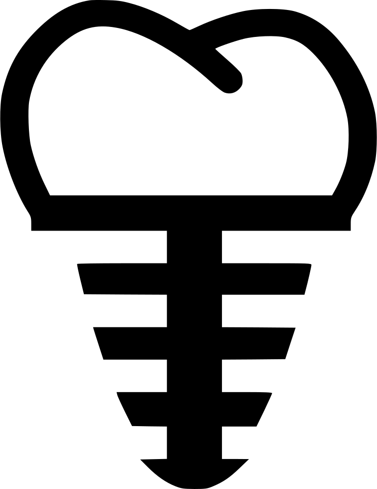 Png File Svg - Dental Implants Icon (756x980), Png Download