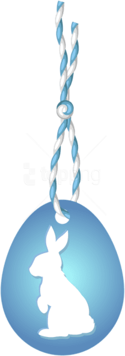 Free Png Download Blue Easter Hanging Egg With Bunny - Hanging Easter Egg Png (480x1280), Png Download
