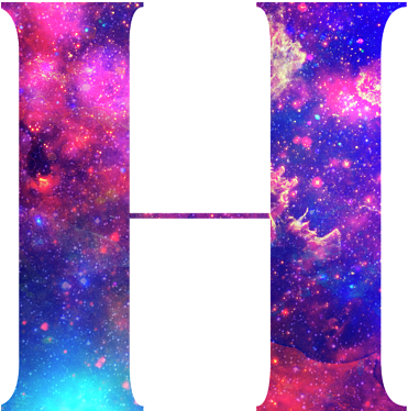 Bleed Area May Not Be Visible - Galaxy Letter H (525x700), Png Download