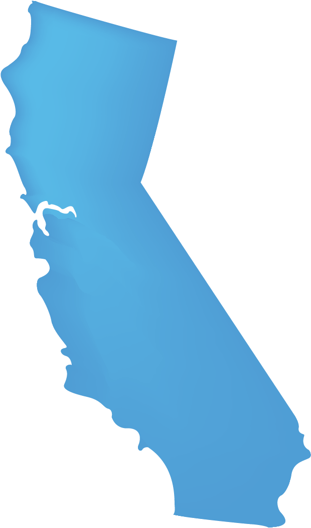 California Golden Dreams - California State Outline Blue (693x1124), Png Download