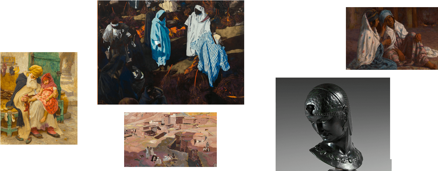 Orientalist Paintings - Bronze Sculpture (1452x550), Png Download