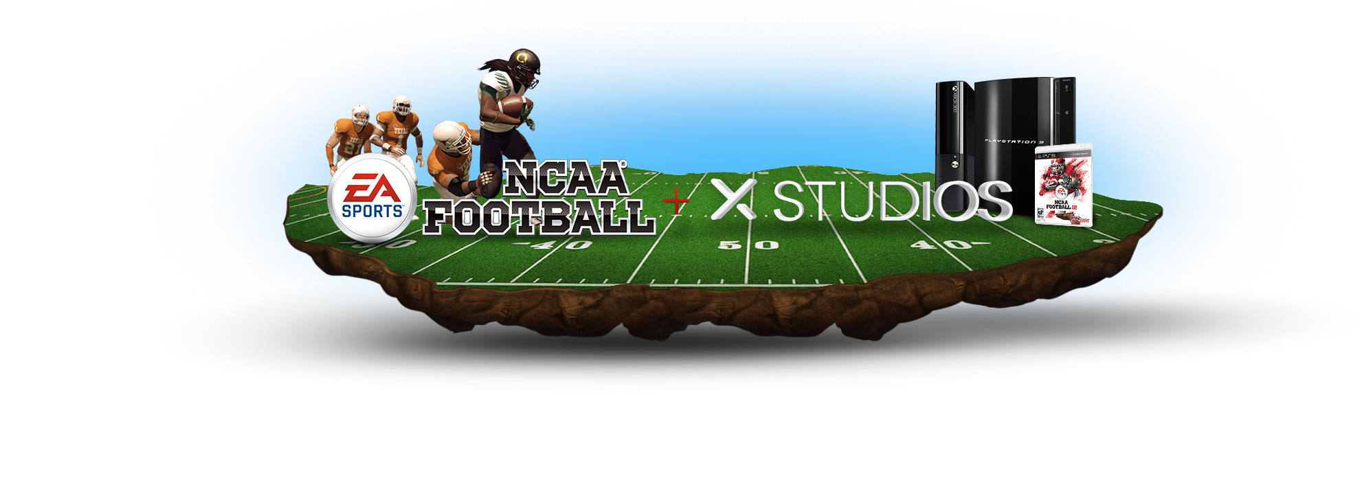 Ea Sports Ncaa Football Supersim - Ncaa Football 13 Cover (1982x719), Png Download