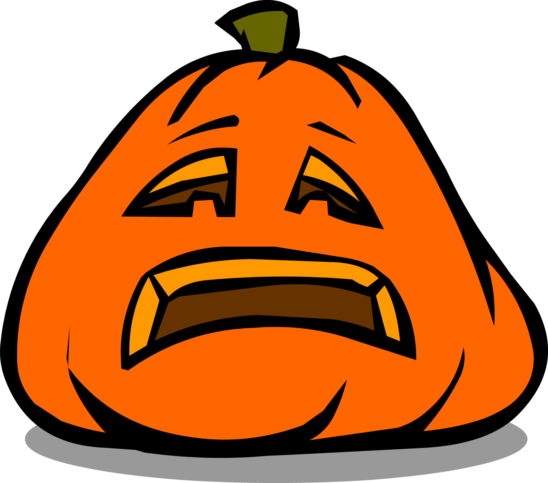 Pumpkin Clipart Jack O Lantern Sprite - Sad Jack O Lantern Clipart (2091x1843), Png Download