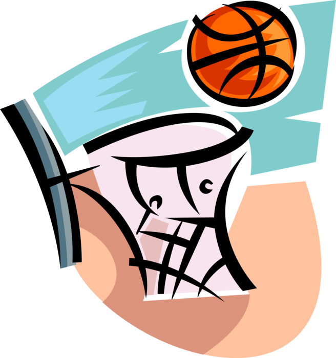Vector Illustration Of Sport Of Basketball Hoop Net (656x700), Png Download