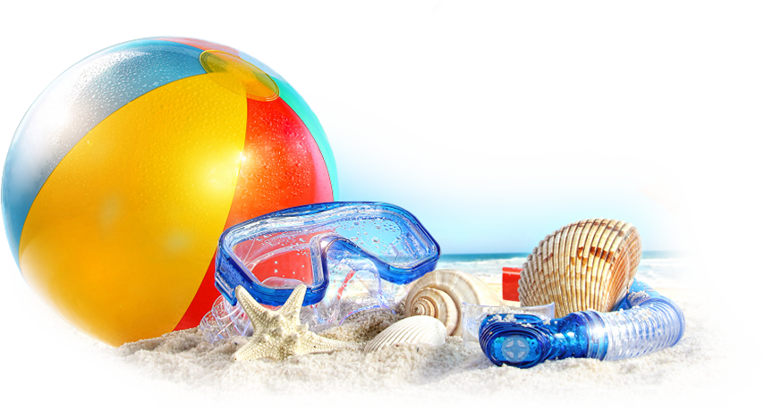 Summer Hotel Beach Vacation Accessories Free Photo - Beach Accessories Png (854x458), Png Download