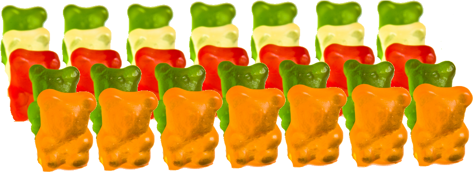 Gummy Bear Army - Gummy Bears (969x375), Png Download