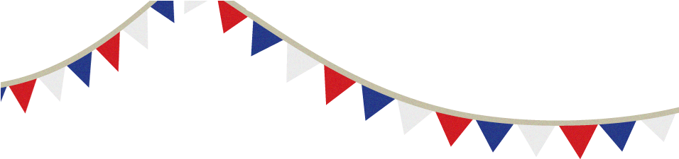 Red,white,blue Bunting - Red White And Blue Bunting Clipart (955x340), Png Download