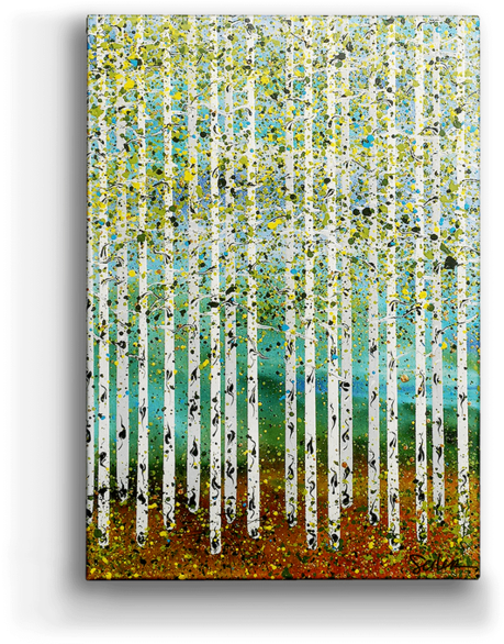 "spring Aspens" Metal Art - Visual Arts (630x630), Png Download