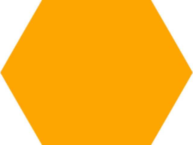 Hexagon Clipart Orange - Large Hexagon Png (640x480), Png Download