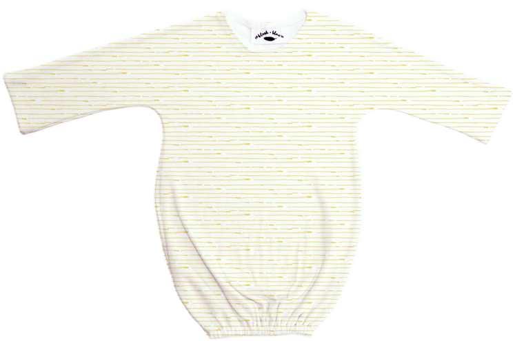 Mustard Watercolor Pinstripe Long Sleeve Sleeper - Sweater (768x526), Png Download