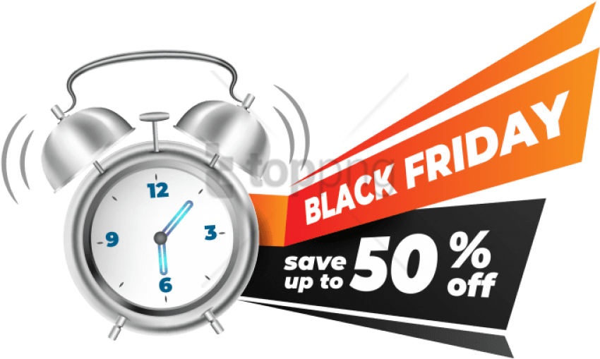 Free Png Black Friday Png Image With Transparent Background - Quartz Clock (850x509), Png Download