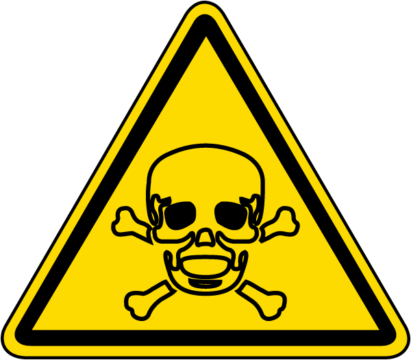 Toxic Material Warning Label - Rotating Blade Warning Sign (600x526), Png Download