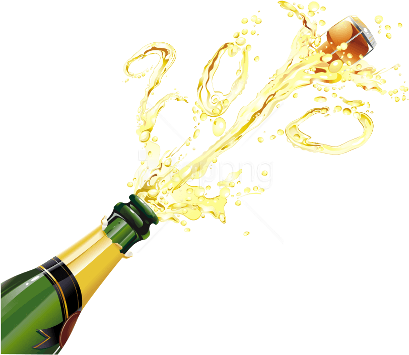 Free Png Champagne Pop Png Images Transparent - Champagne Bottle Transparent Background (850x745), Png Download