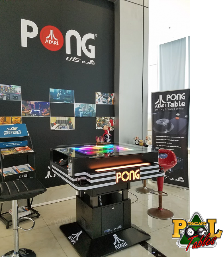 Atari Pong Bar Table Billiard (900x900), Png Download