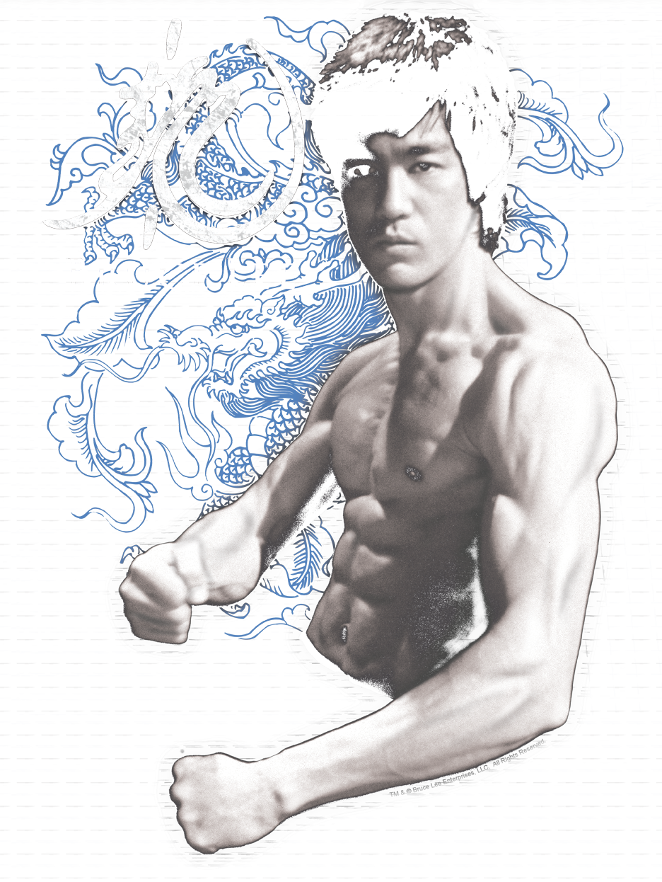 Bruce Lee Dragon Stance Youth T Shirt - Illustration (936x1246), Png Download