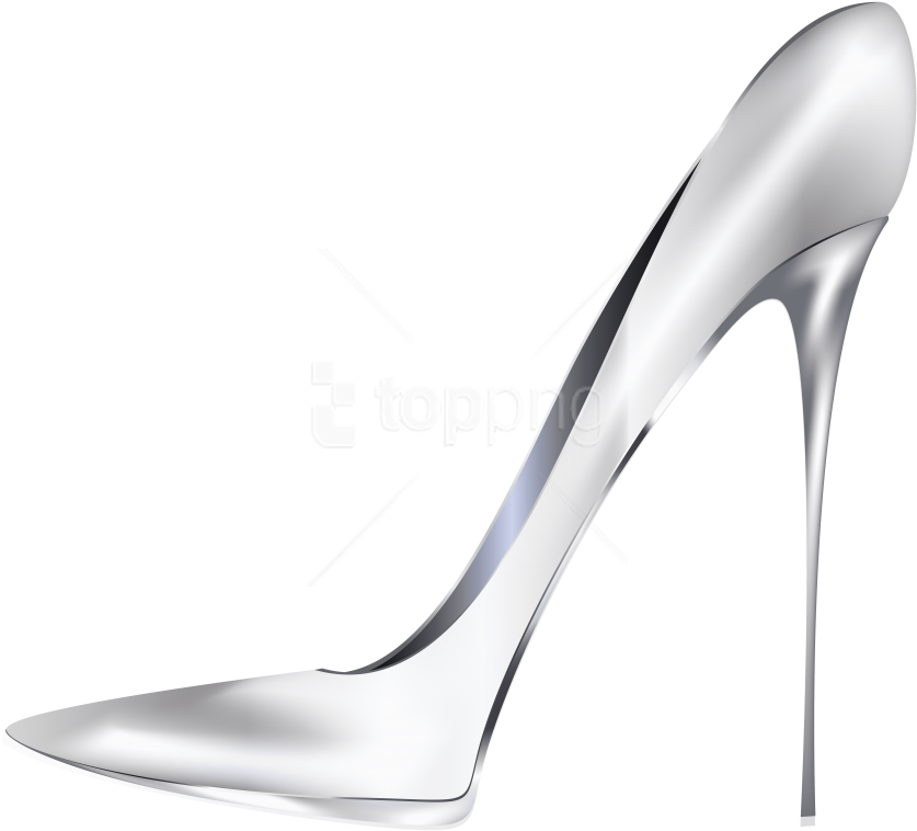 Free Png Download White High Heels Clipart Png Photo - Silver High Heels Cartoon (850x772), Png Download