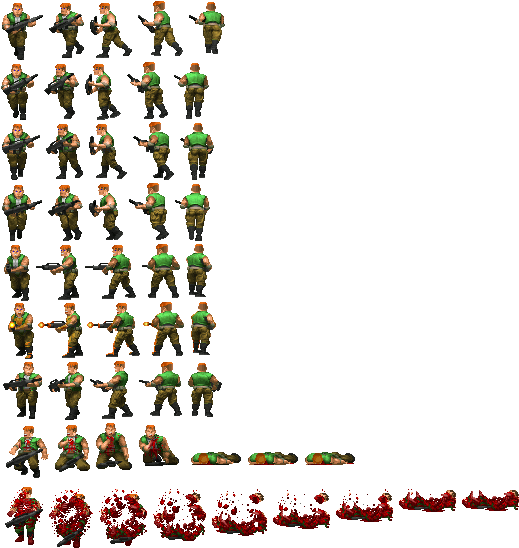 Credits To Imx For The Psx Doomguy And The Folks Who - Metal Slug Sprites Edits (551x568), Png Download