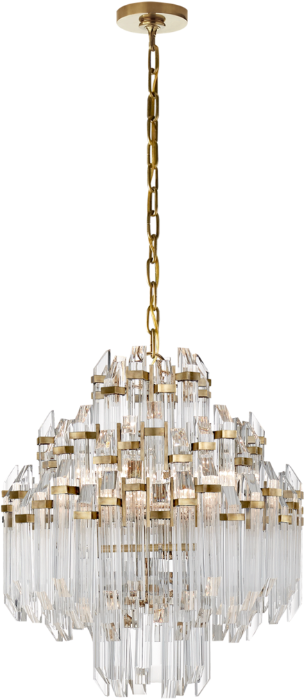 Adele Four Tier Waterfall Chandelier - Wooden Bead Chandelier (1024x1024), Png Download