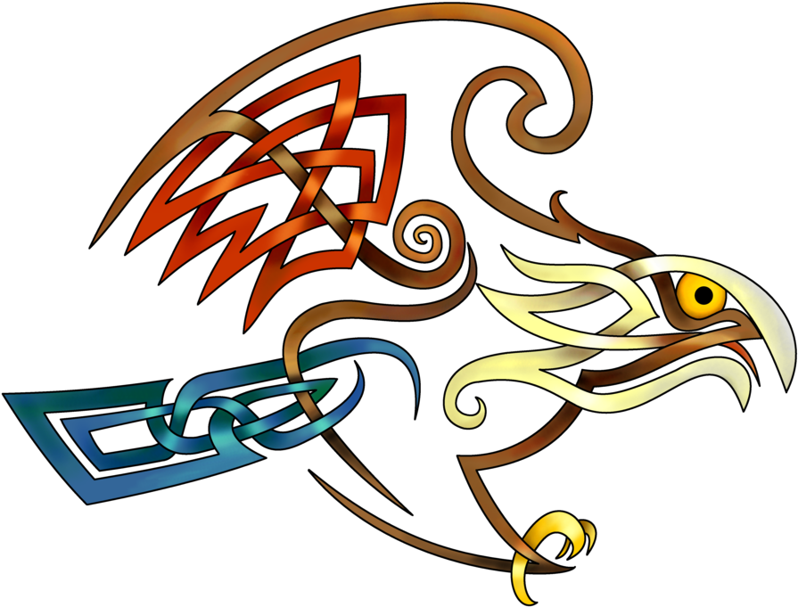 Celtic Art Png Pic - Celtic Zodiac Sign Hawk (900x689), Png Download