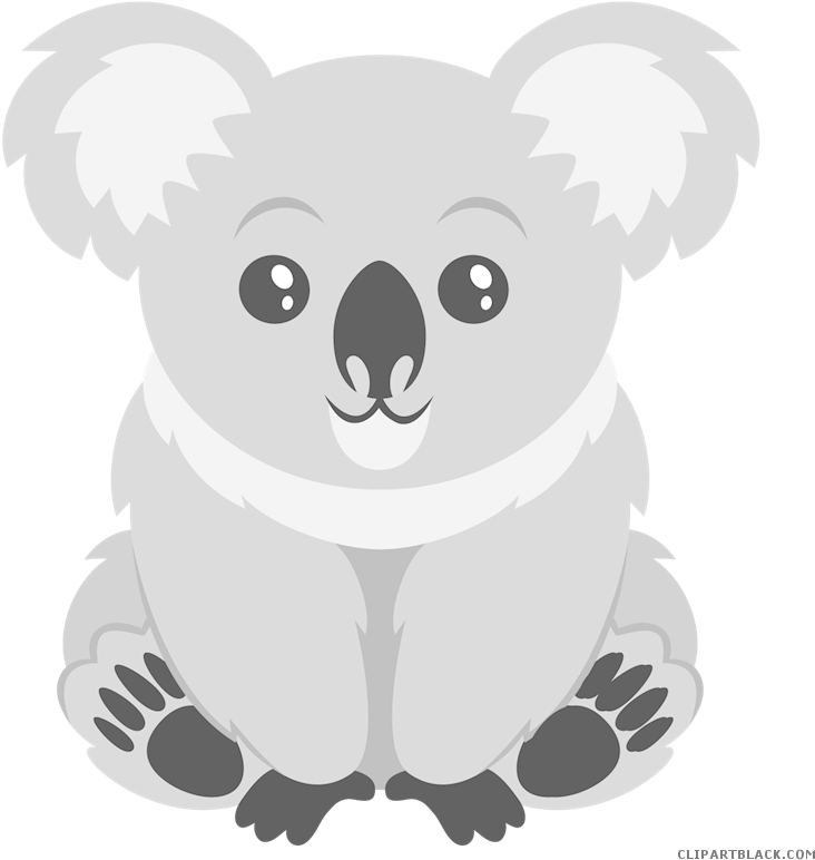 Banner Transparent Stock Clipartblack Com Animal Free - Koala Cartoon (800x800), Png Download