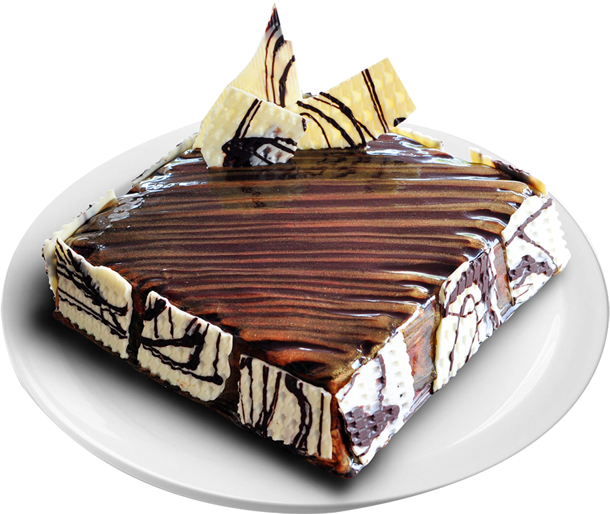 Opera Cake - Square Shape Chocolate Cake (1000x782), Png Download