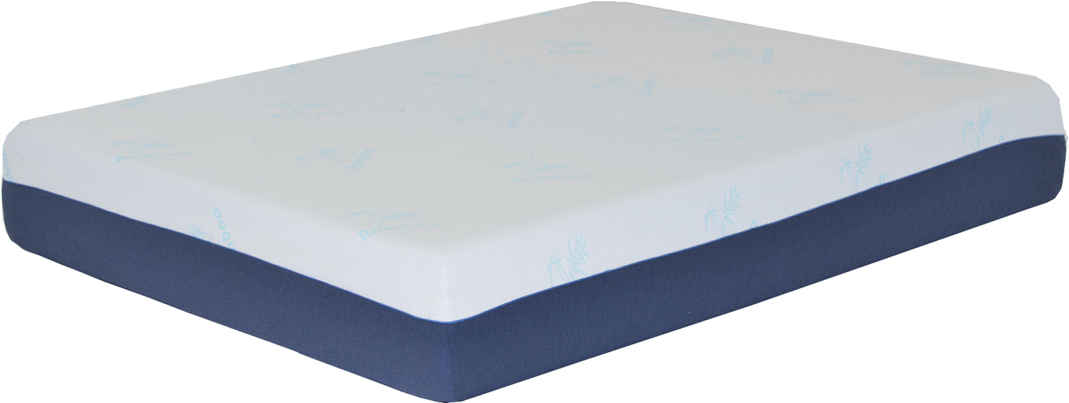 Blue Bamboo Bed Waterbed (1546x597), Png Download