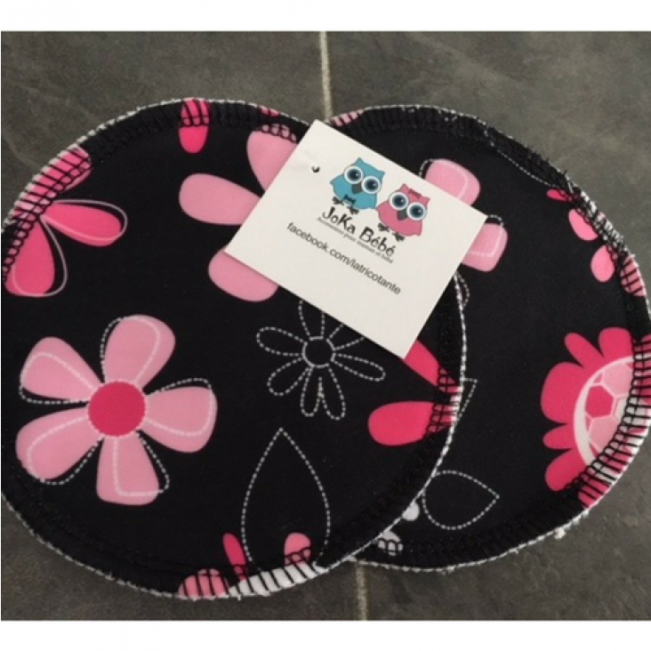 Black Flower Nursing Pads - Floral Design (1300x731), Png Download