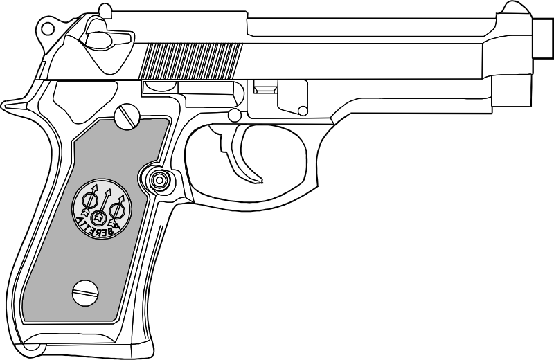 Medium Image - Dibujos De Pistolas 9mm (800x520), Png Download