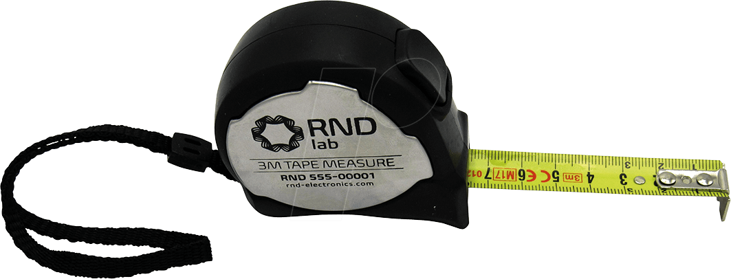 Tape Measure, Metal, 3m Rnd Lab 555-00001 - Label (1063x406), Png Download