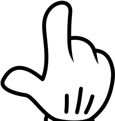 Mouse Cursor Click Clipart Png - Cartoon Hand Pointing (640x480), Png Download