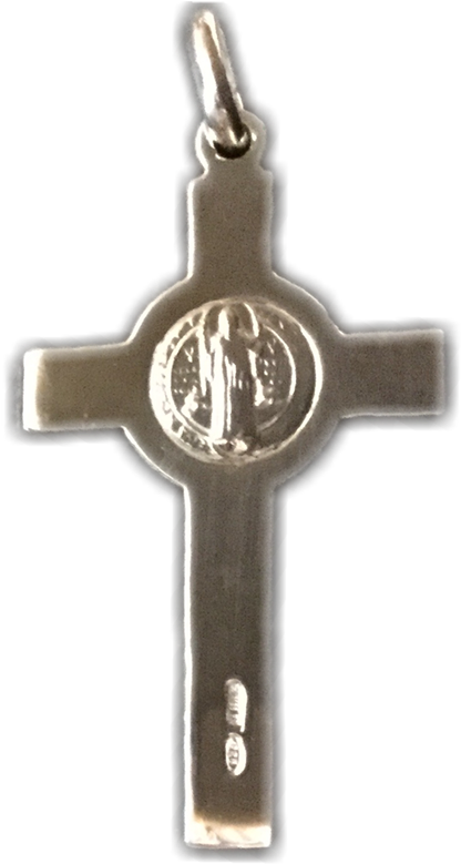 Benedict Crucifix, Pendant, Sterling Silver - Cross (800x800), Png Download