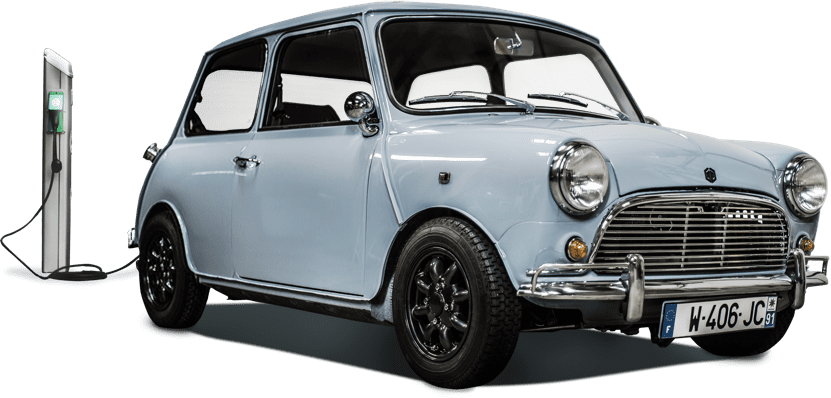 Turn Yours To Electricaustin Mini - Antique Car (831x398), Png Download
