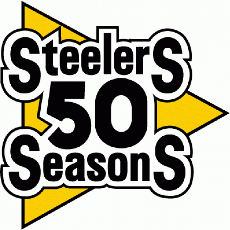 Pittsburgh Steelers Iron On Stickers And Peel-off Decals - Steelers 50th Anniversary (750x930), Png Download