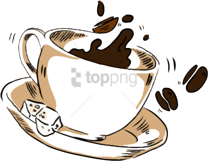 Free Png Cup Of Coffee Png Image With Transparent Background - Vector Cup Of Coffee Png (850x657), Png Download