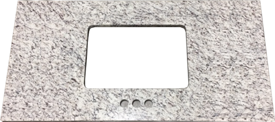 37” White Rose Single Vanity Top - Display Device (1000x445), Png Download