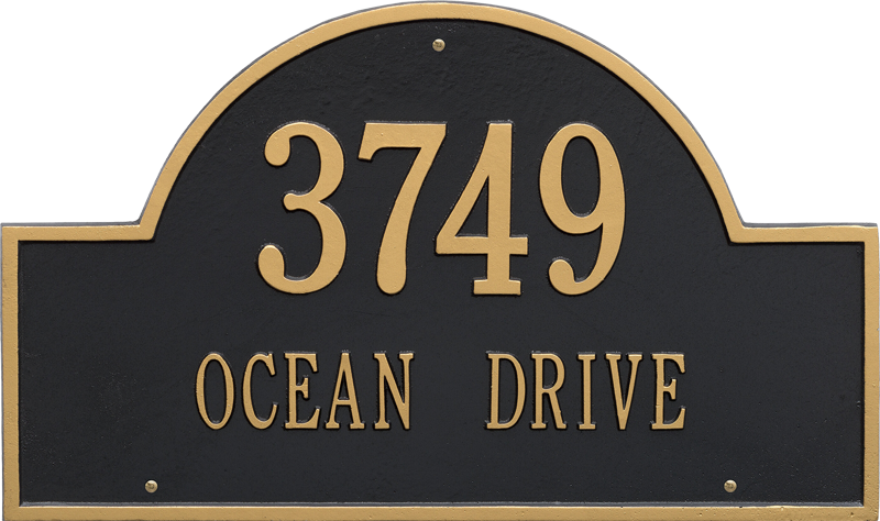 Arch Marker Estate Two Lines Wall Plaque - Number (800x474), Png Download